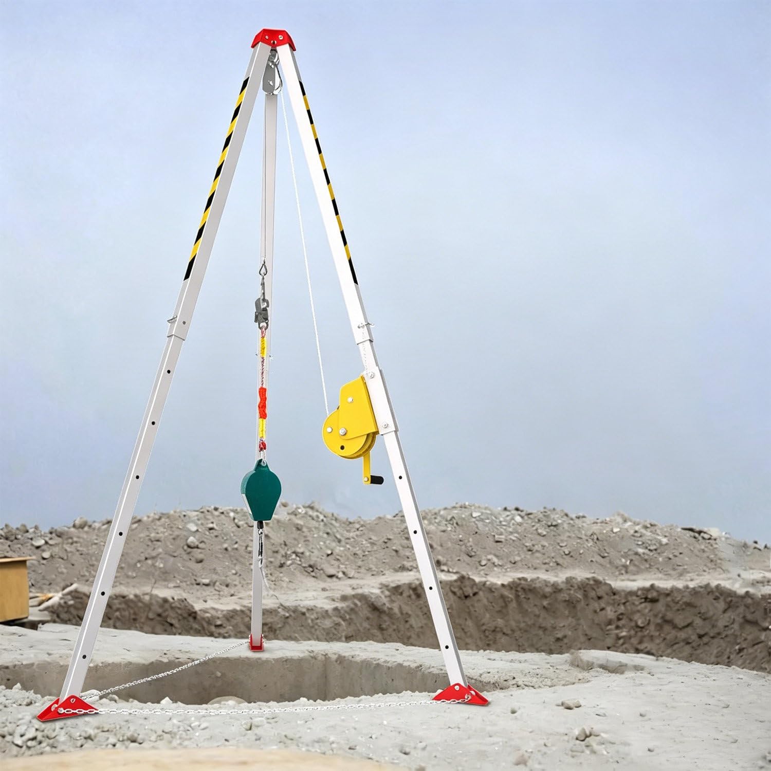 DowPie Complete Aluminum Tripod Accessory Kit for Pit Access Work 1200lbs
