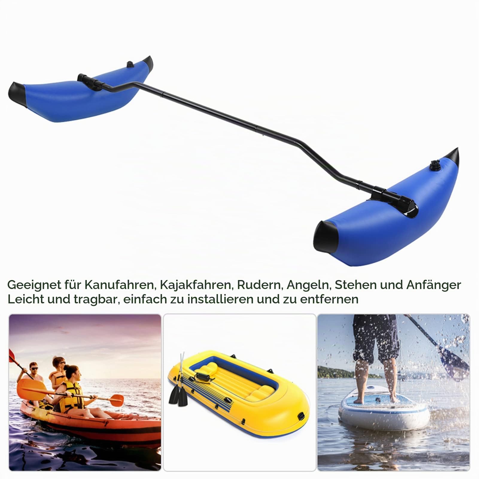 Aufblasbarer Kajak-Stabilisator, PVC-Kanu-Ausleger-Kit, Schwimmendes Balancierboot-Zubehör, mit Optionalen Farben, für Kajak