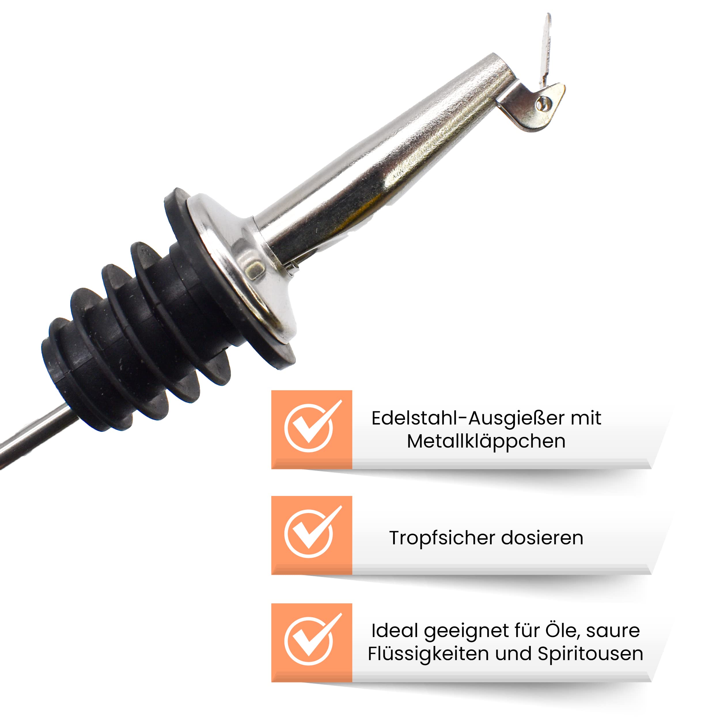 Ölflaschen-Set aus Keramik - mit Edelstahl-Ausgießer und Holzkorken wasserfeste Etiketten - 500ml - ideal zum Verschenken - Made in Germany (4er Set)