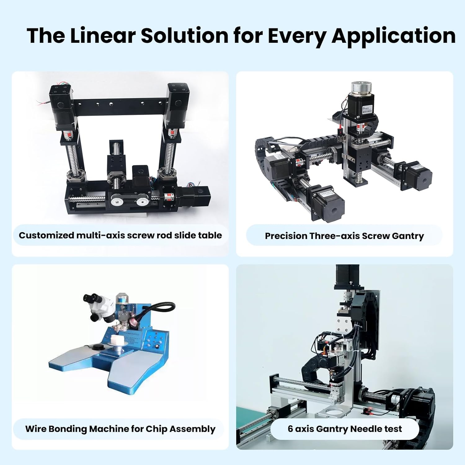 Linear Motion Guide Rail with Ball Screw, Stepper Motor, Aluminum Alloy Base, Industrial Grade Sliding Track (20mm Lead, 1000mm Stroke)