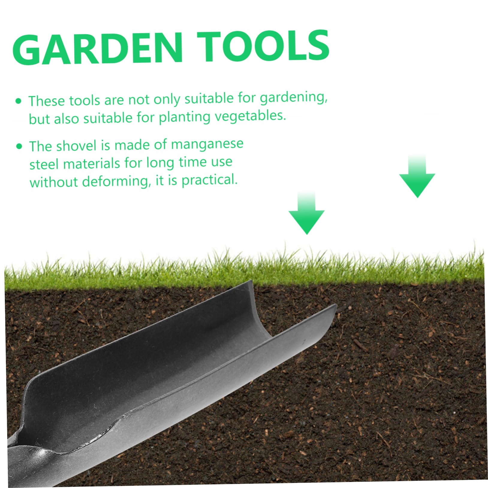 UPKOCH Vanga da Giardino in Acciaio al Manganese Manico Leggero, Pala per Estirpare e Piantare, Attrezzo Resistente per Giardinaggio e Spostamento Terreno
