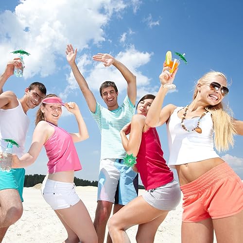 Miniatura 7 de 150 piezas de paraguas para bebidas, palillos de cóctel, sombrillas de cóctel con palillos de dientes de madera para verano hawaianos cupcakes,