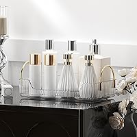 Vista 11 de YCIA&DONE Organizador de Baño para Encimera, Almacenamiento de Maquillaje, Estante de Bandeja para Cosméticos de Cuidado de la Piel, Soporte