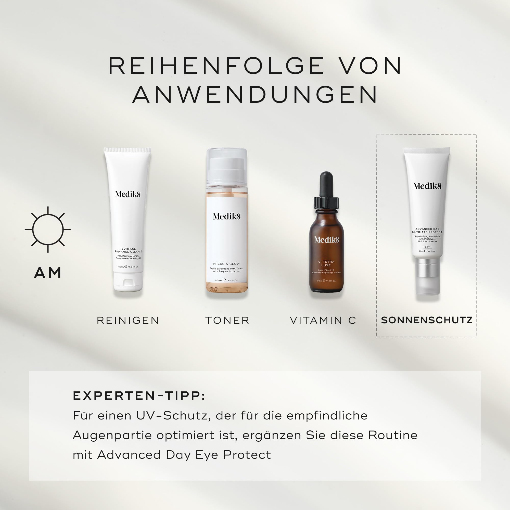 Medik8 Advance Day Ultimate Protect - LSF 50+ Anti-Aging-Feuchtigkeitscreme mit Lichtschutzfaktor LSF 50+ PA++++ - Feuchtigkeitsspendender & nicht fettender UV-Schutz - 50ml