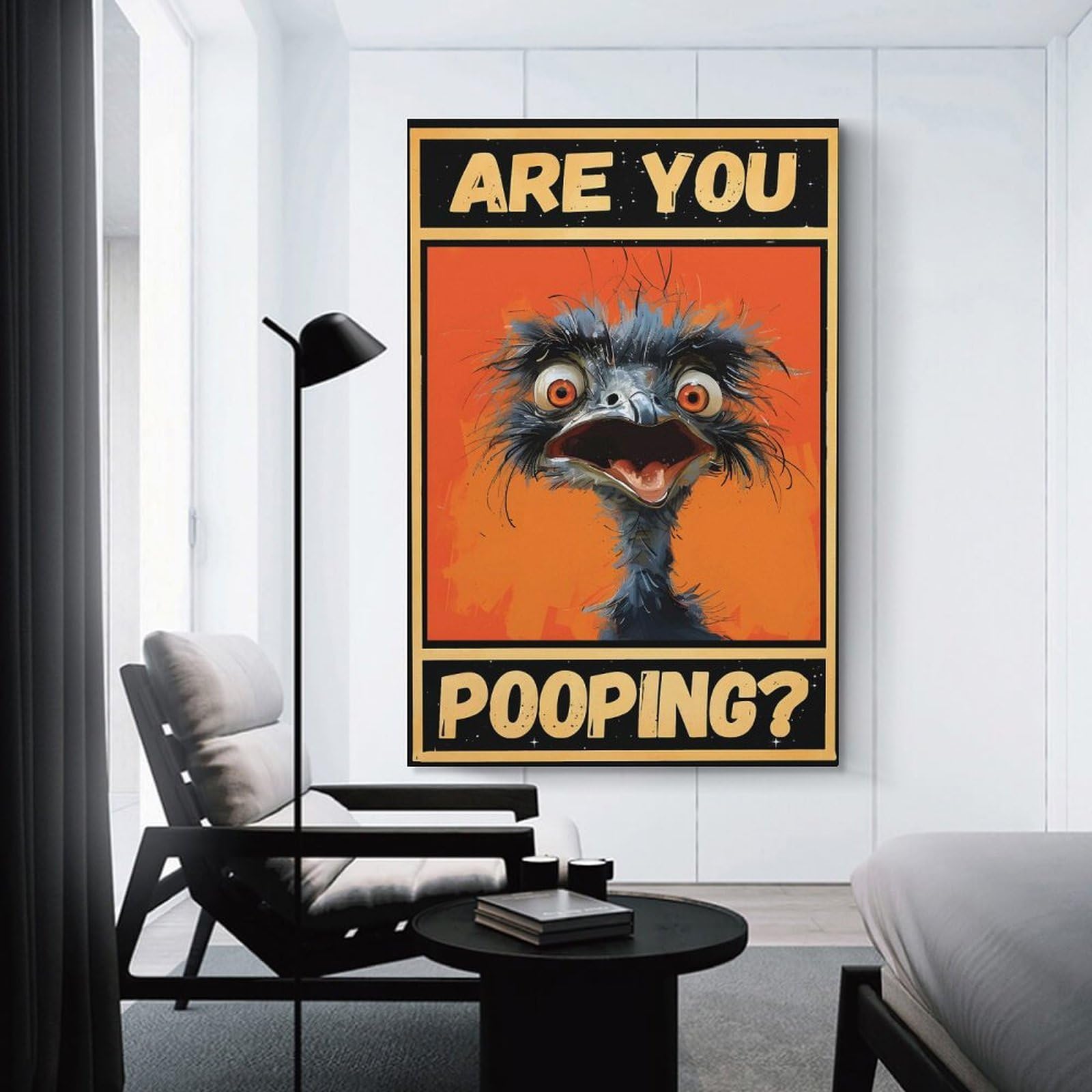 Junmoney Unframe-Style-2 Are You Pooping Canvas Wall Decor, 16X24inch(40X60cm), For Wall Displays, Bedrooms Or Room Updates, Wall Decor Suited To Curated Displays