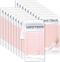 Vista 21 de FMP Brands Libros de Comprobantes de Huéspedes para Meseros, Papel de Blocs de Notas para Meseros, Total 250 Hojas (5 Blocs), Azul con Recibo
