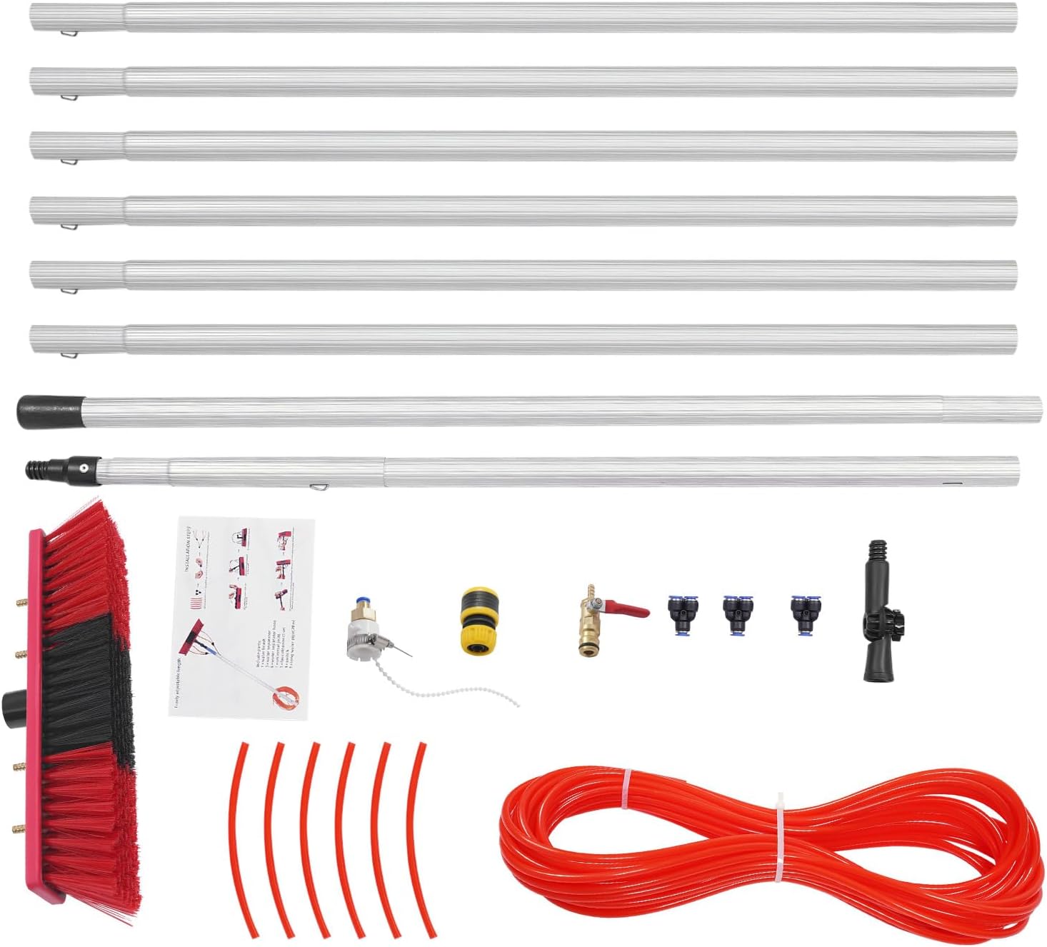26ft Window Cleaner,Window Cleaning Tool Window Washer for Window Glass, Solar Panel,Outdoor and Indoor Glass Surfaces.