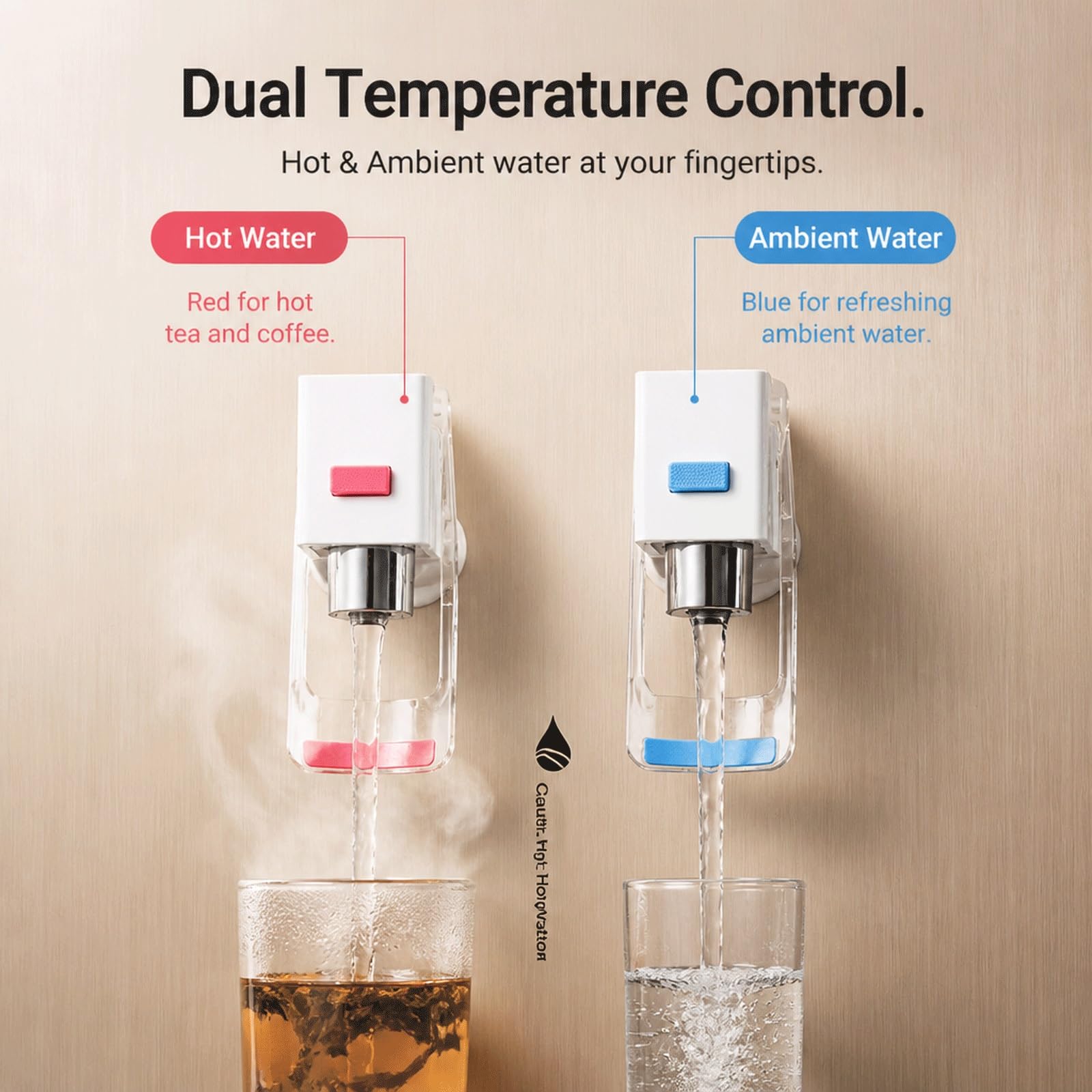 Dispensador De Agua Fría Y Caliente De Pared,Calentamiento Rápido De 2000W,Fuente De Agua Instantánea con Depósito De Acero Inoxidable De 4L,3 Luces LED Indicadoras,para Cocina Y Oficina