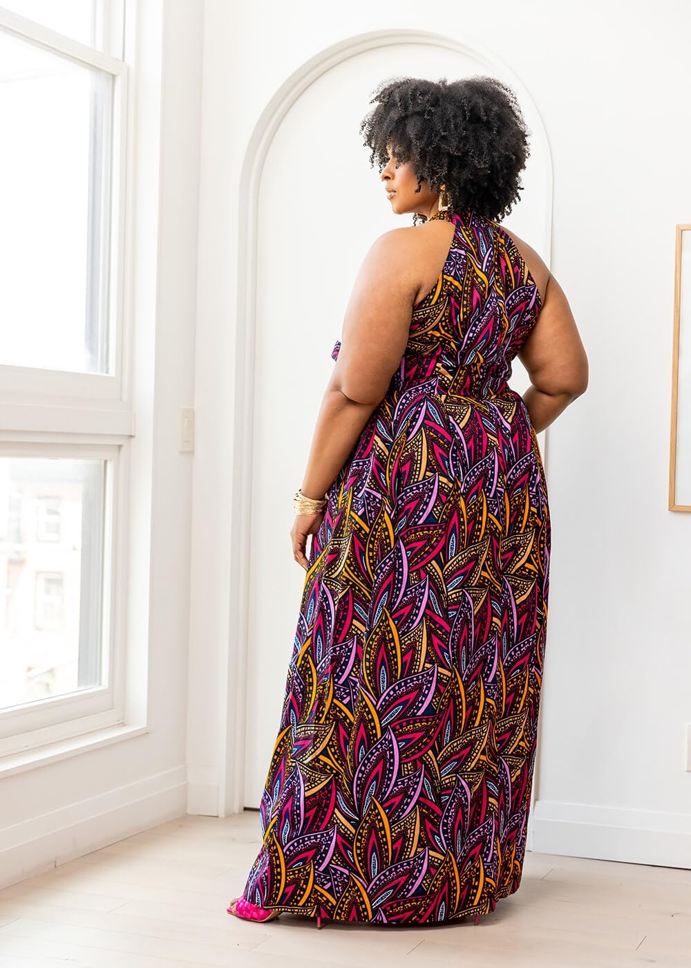 D'IYANU | Ronke African Print Dress for Black History Month – Elegant Women's African Attire - Regular & Plus Sizes - Image 6