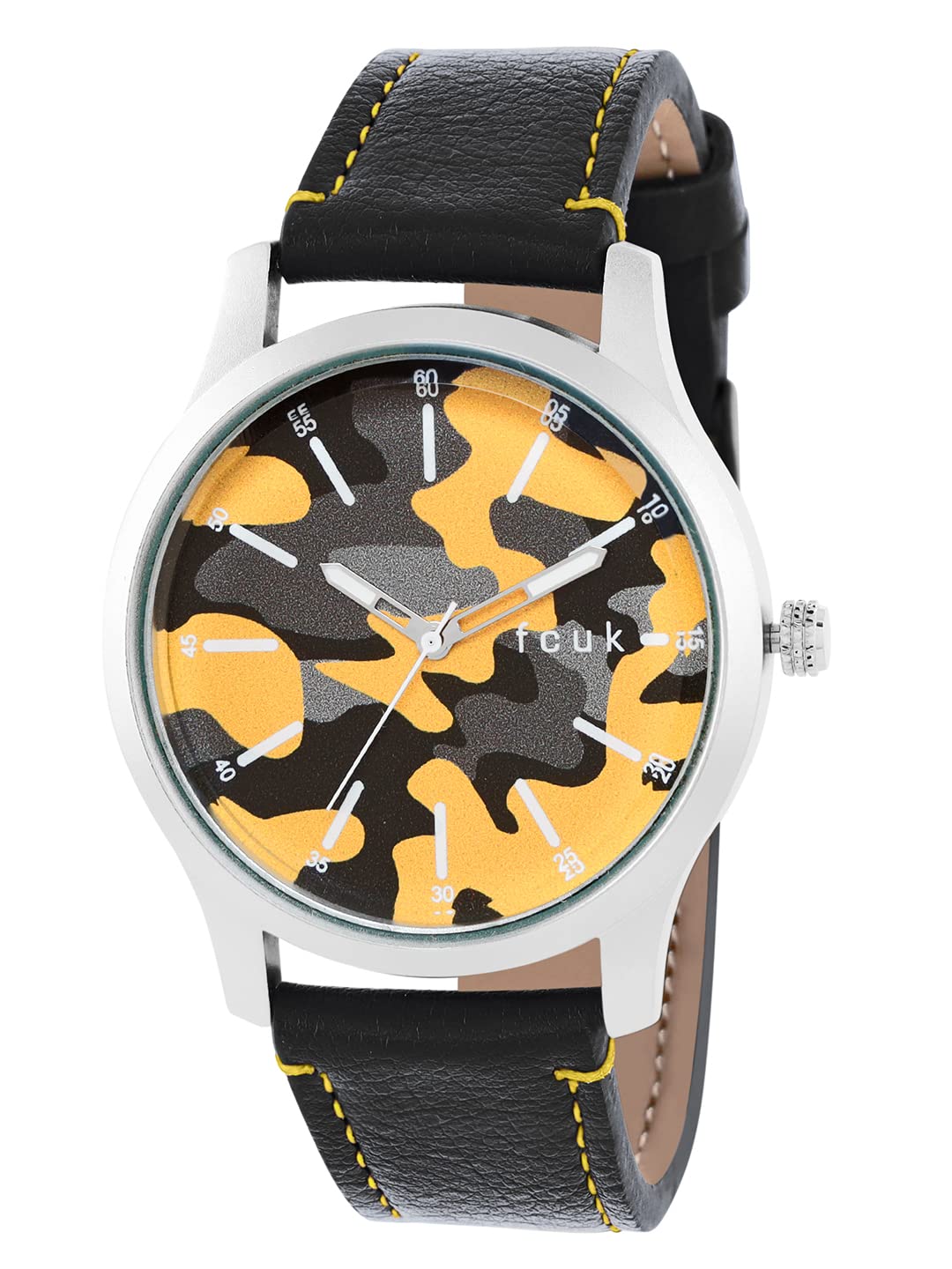 FCUK Analog Multicolor Dial Mens Leather Watch-Fk00011B (B0B6C4BRGB) Amazon Price History, Amazon Price Tracker