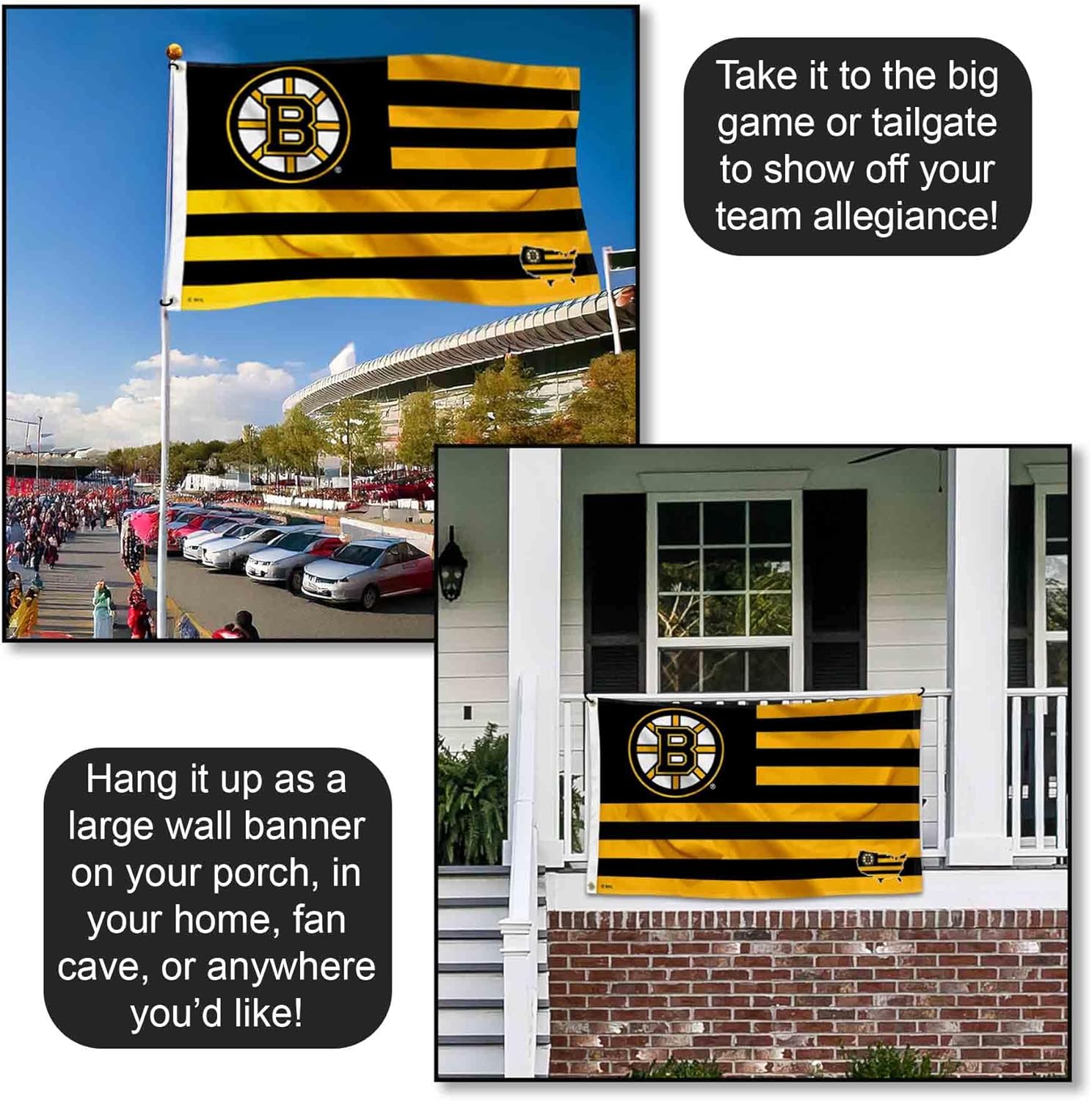 WinCraft Boston Bruins American Nation 3x5 Flag - Image 4