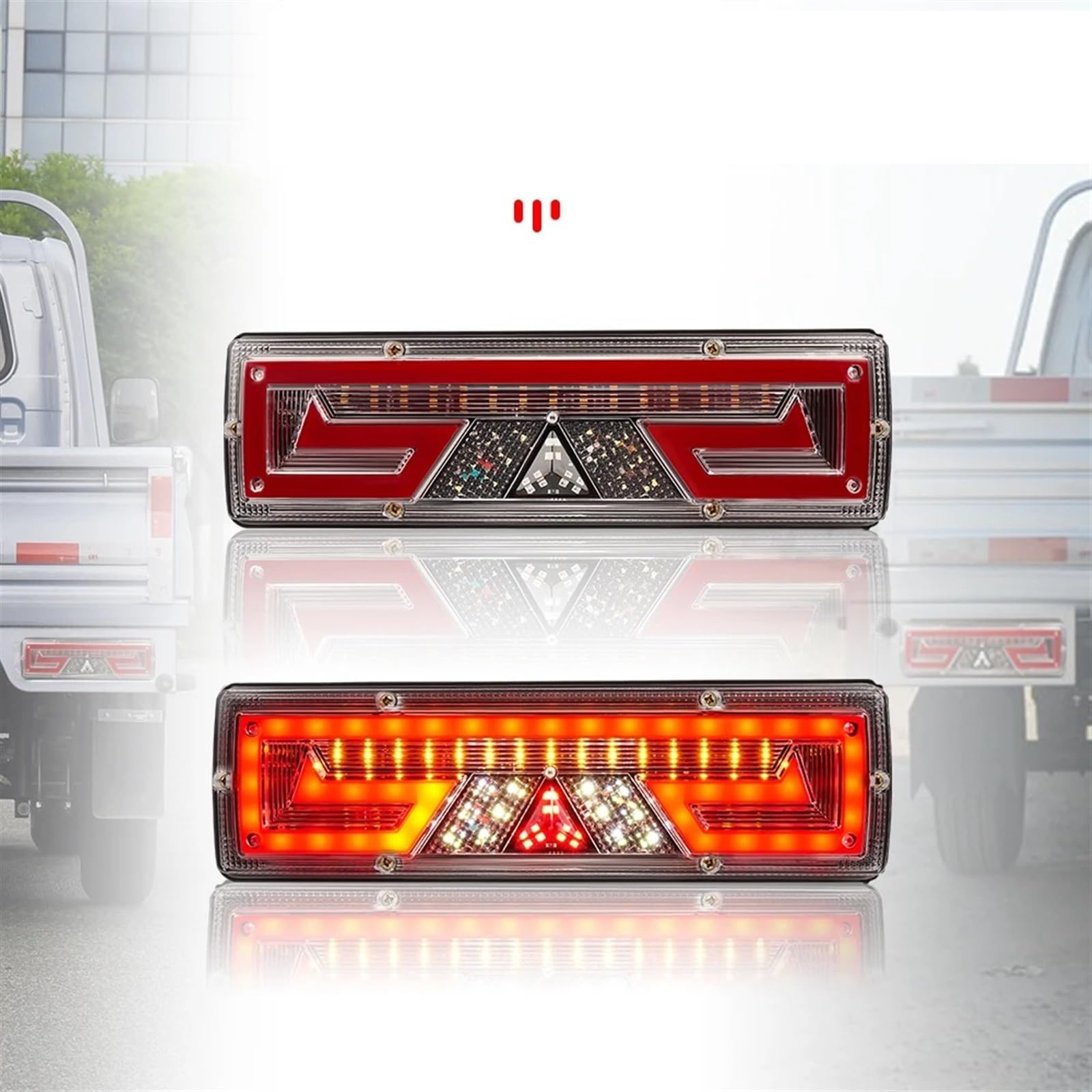 Set Iluminación Trasera Luces LED Para Remolque Camión 2 Uds 12V-24V, Tiras, Lámpara Señal Giro Para Coche, Indicador Trasero, Luz Trasera, Luces Traseras Intermitentes Freno Piloto Posterior