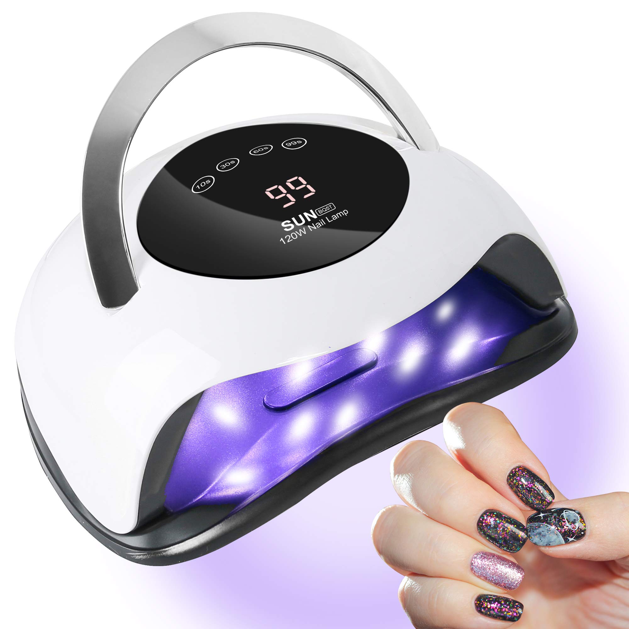 Amazon.co.jp: UV LEDネイルランプ - ネイル用UVライト 120W 高速