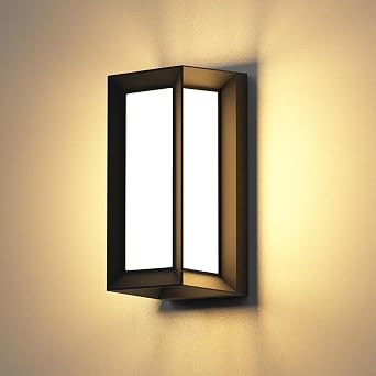 Sytmhoe Dusk to Dawn Outdoor Wall Light, 3000k Black Exterior Wall Fixtures,Modern Exterior Wall Sconce LED,Ouside Light for House Garage Walkway Backyard Garden