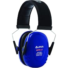 ALPHA SOTA L1 Black, Blue Low Attenuation Lightweight Safety Ear Defenders, Earmuffs Provides Hearing protection against High noise levels