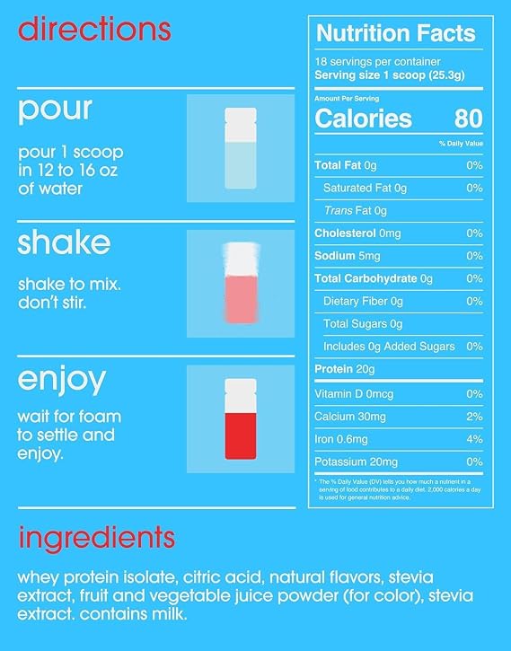 GRAMMS Clear Protein Packets 20G Protein Sample Packets Variety Flavors