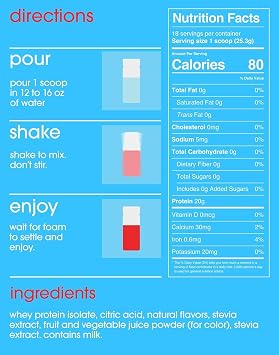 GRAMMS Clear Protein Packets 20G Protein Sample Packets Variety Flavors