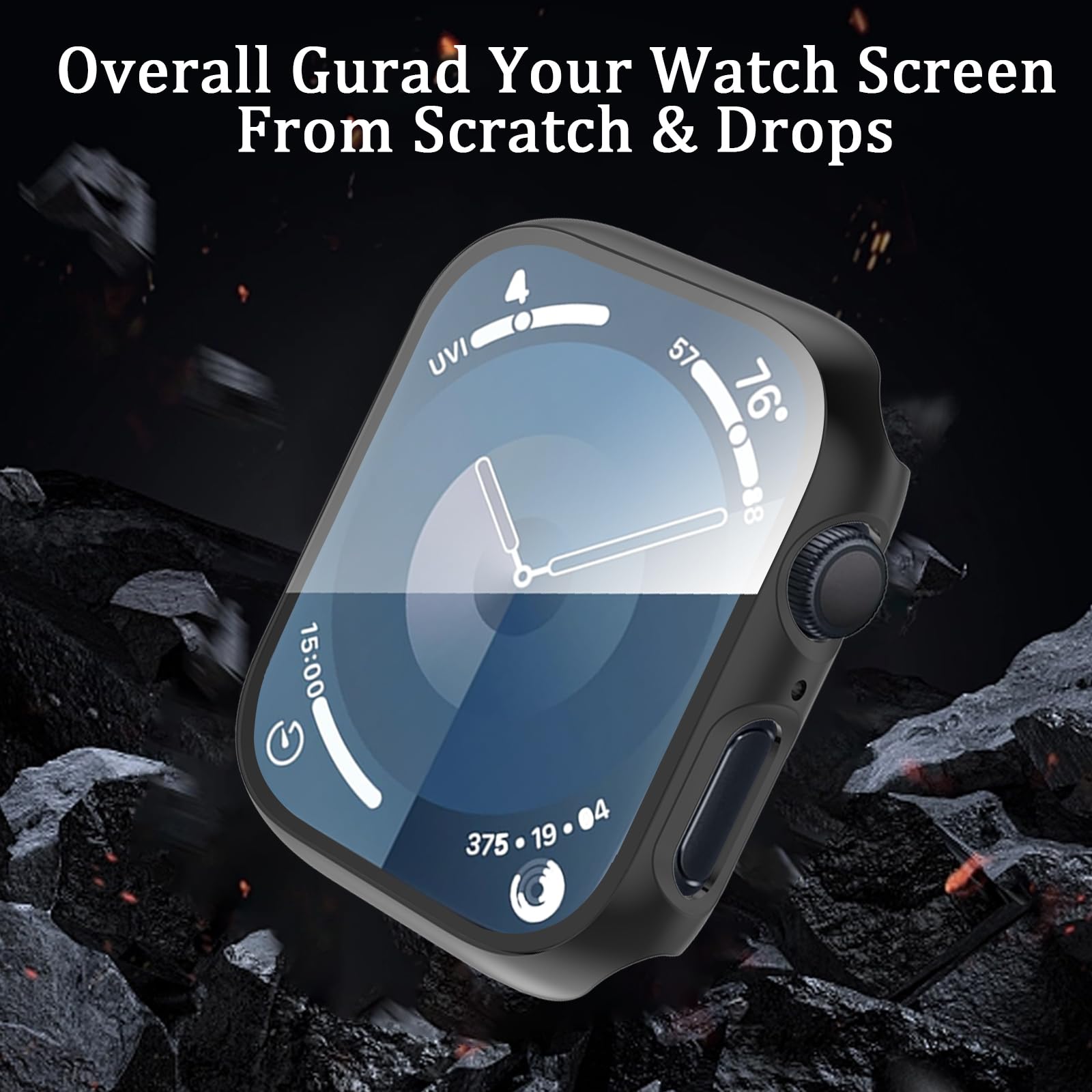HAANILKYI [2 Pack for Apple Watch Case with Screen Protector Series 3 2 1 42mm, Ultra-Thin Full Coverage Hard PC Protective Cover Built in HD Tempered Glass Screen Protector for iWatch 42mm