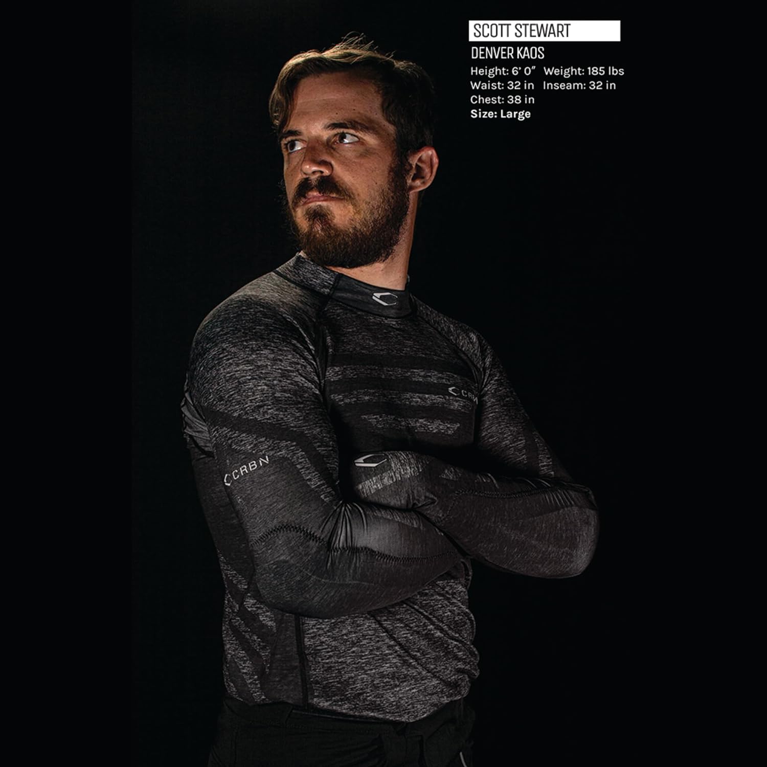 CRBN Paintball SC PRO Top Grey - Tight Fitting - Protective Baselayer - Carbon Paintball