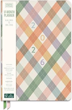 Orange Circle Studio 2026 Planner, Clara Clothbound, Argyle
