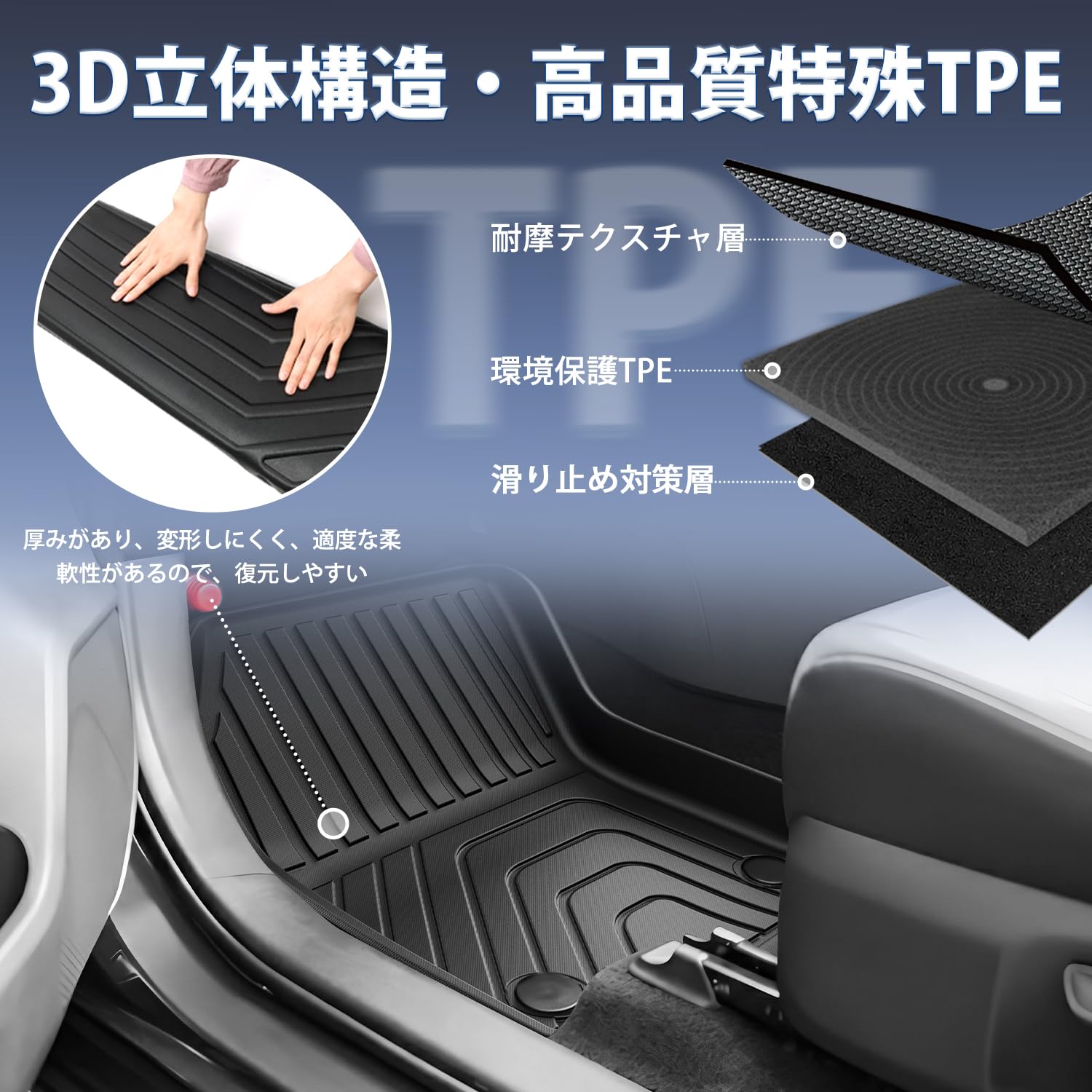 Amazon | Cartist 新型RAV4 60系 2025年12月〜現行 フロアマット立体 