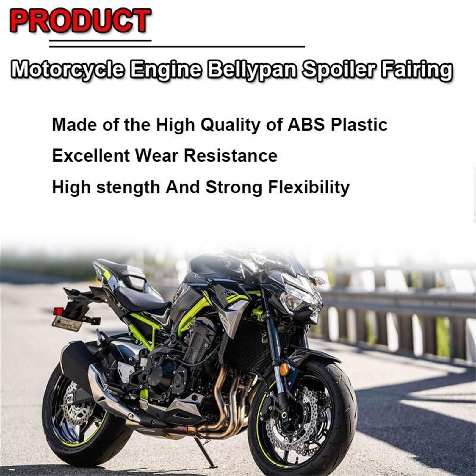 Front Bumper Splitter dachowy Pasuje do KAWASAKI Z900 ZR900 2020-2023 Osłona ochronna ramy panelu podwozia Dolny spojler silnika Owiewka