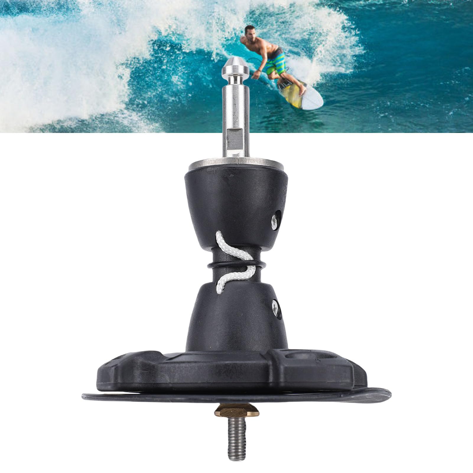 Luocute Windsurf-Mastfuß, 360° Drehbarer Universalgelenk-Segelfuß für Windsurf-Rigg, Mast, Segelbaum und Board, aus PVC und Edelstahl Gefertigt