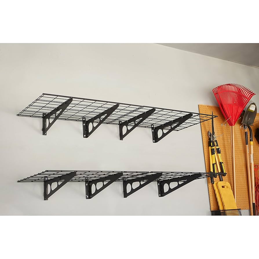 Amazon.com: Klutch Wall-Mount Garage Storage Shelves, 7.9in