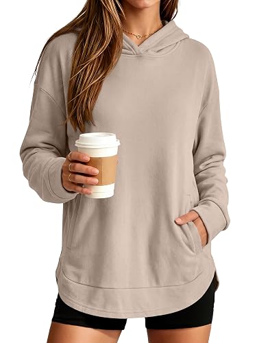ANRABESS Women's Fashion Hoodie with Pockets | Comfy Fleece Sweatshirt,High-Low