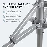 Parallel Clothing Drying Rack, Space-Saving Laundry Rack for Air-Drying Clothes and Delicates, Compact Household Drying Solution