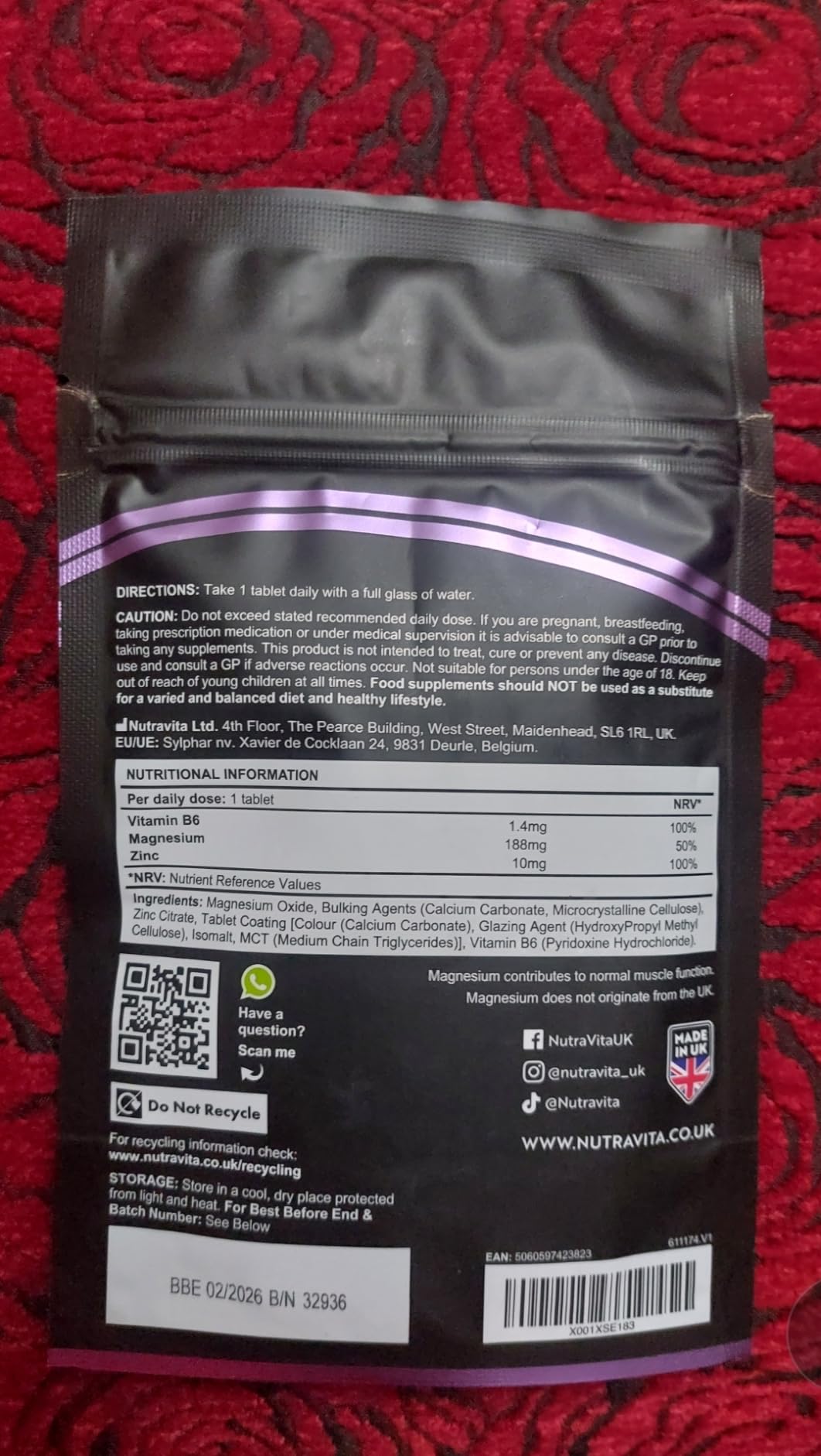 ZMA Supplements for Men & Women 180 High Strength Tablets (6 Months) Vegan ZMA Supplement