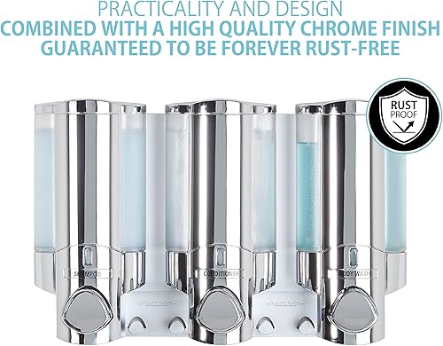 Miniatura 10 de AVIVA - Dispensador de jabón y ducha color plateado satinado