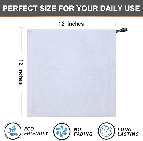 Miniatura 181 de Kitinjoy - Paños de cocina 100% algodón, paquete de 6 paños de cocina ultra suaves y absorbentes para secar platos, toallas de cocina de secado