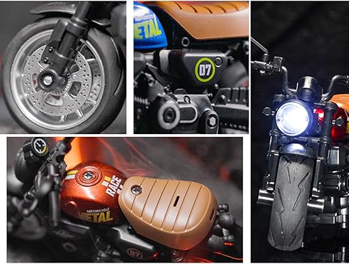 Miniatura 5 de Gilumza Mini juguetes para motocicleta, 114, pequeño regalo con iluminación de música, juguete clásico de motocicletas para niños, Navidad,