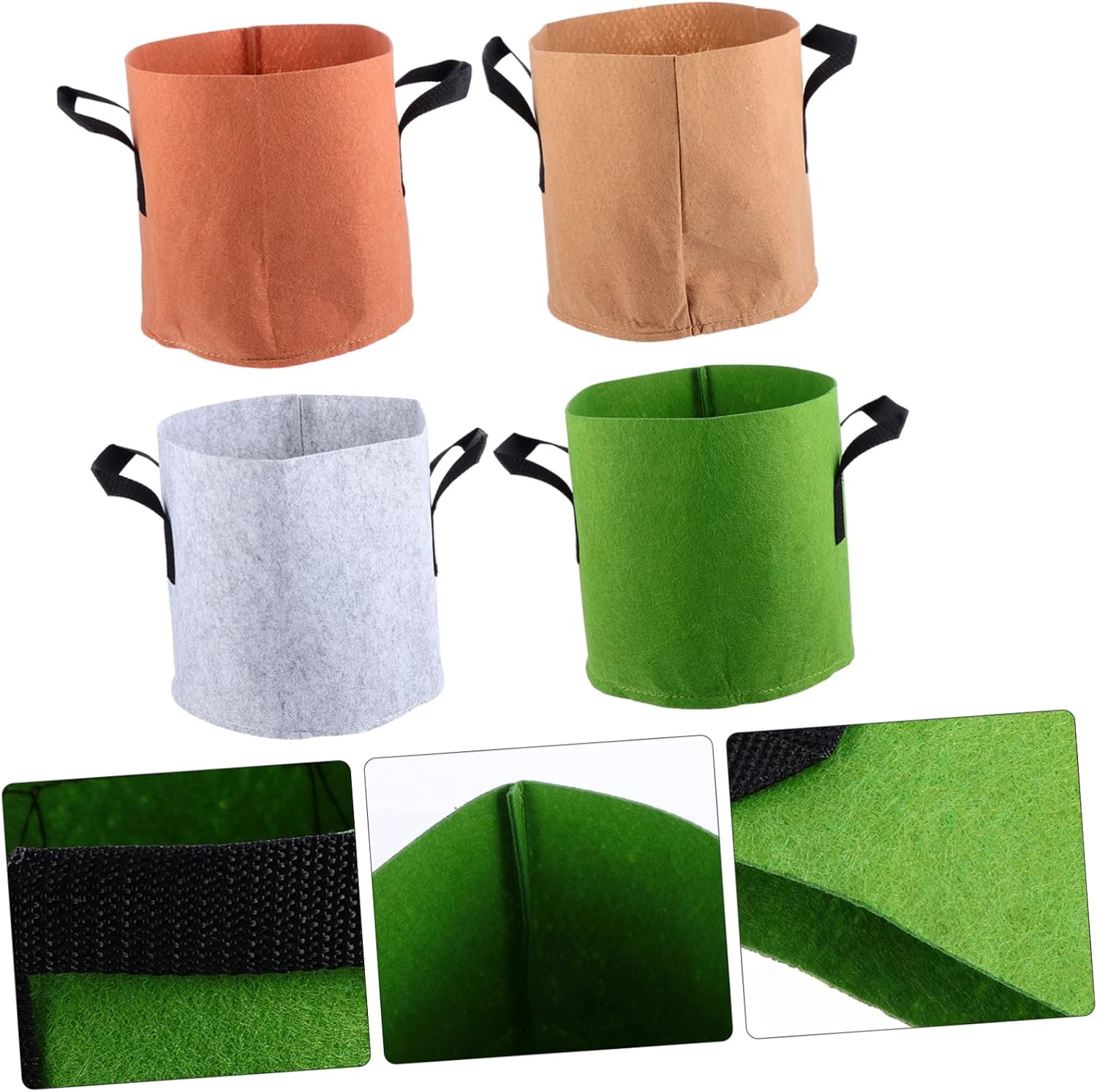 balacoo 12pcs Planting Bags Nonwoven Grow Pots for Vegetable Gardening Breathable Container for Root Health and Easy Storage
