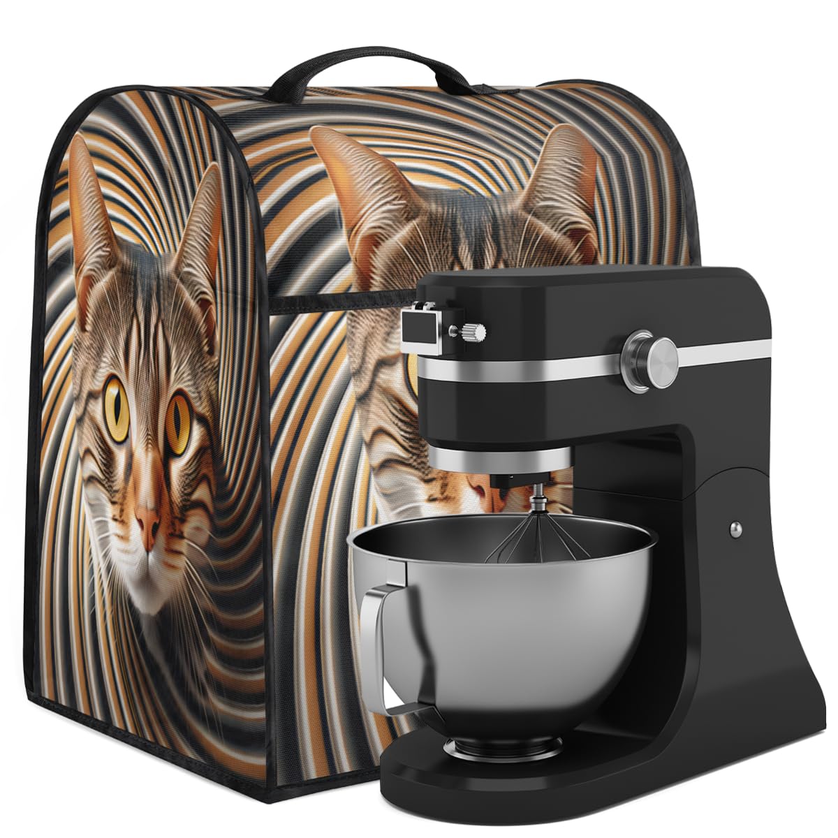 Coffee Maker Cover Interesting Cat Kitchen Appliance Covers Small Appliance Covers Blender Cover Juicer Cover Dust Covers for Kitchen Appliances with Top Handle and Pockets,Washable,B722