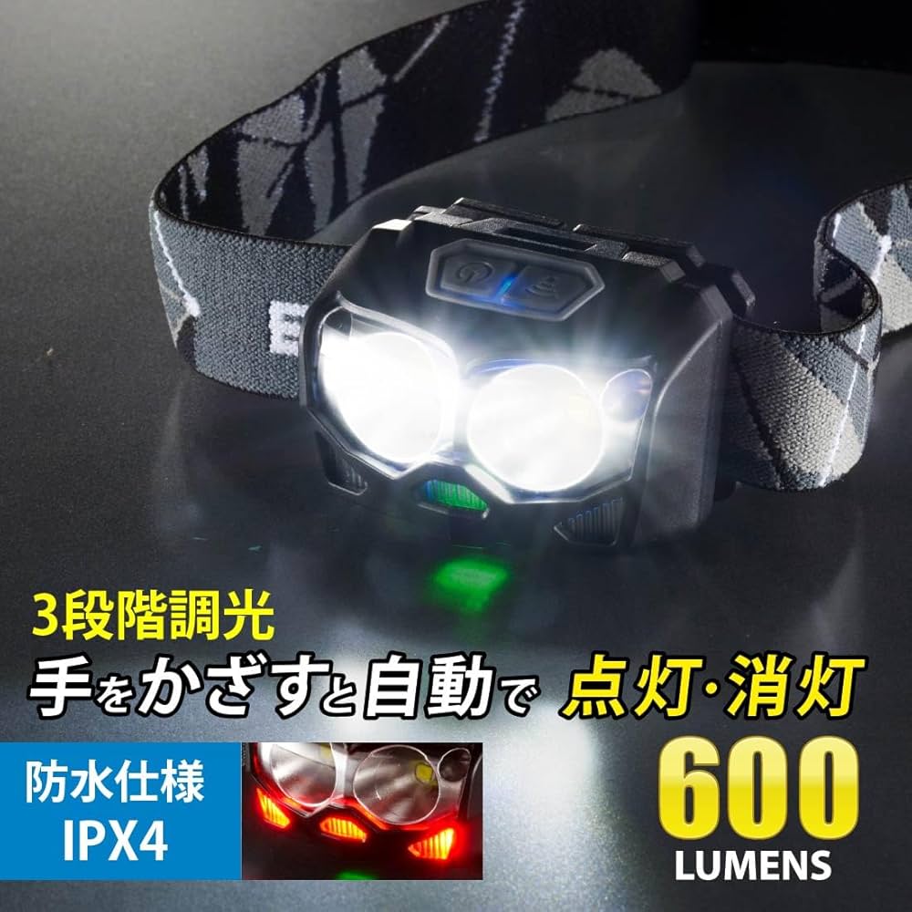 Amazon.co.jp: オーム電機 LEDヘッドライト 人感センサー