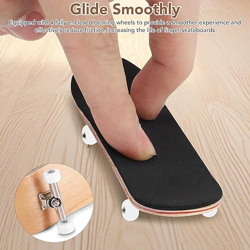 Miniatura 4 de Patinetas para dedos, tabla de patinaje de dedos, 1 diapasón de aleación de madera de arce, patinetas con caja, reduce la presión, regalos para