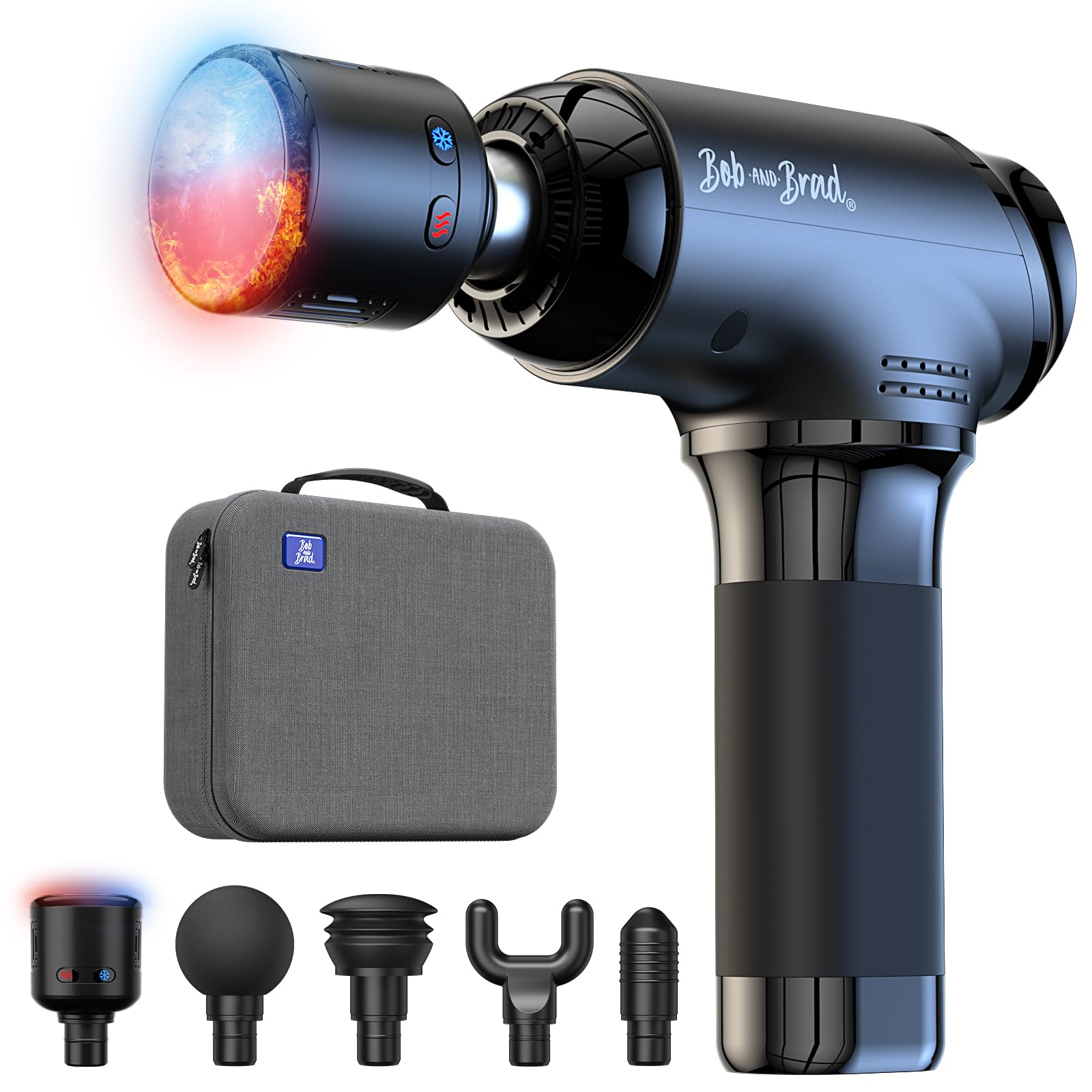 BOB AND BRAD Massage Gun with Heat Cold Thrapy, T2 Pro Massage Gun Deep Tissue Upgraded 4000mAh Battery, Percussion Muscle Massager for Athletes Recovery Pain Relief, Gifts for Men WomenBOB AND BRAD Massage Gun with Heat Cold Thrap…