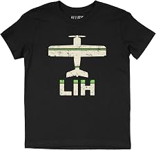 Lihue LIH Airport Kids T-Shirt | Vintage Retro Kauai Hawaii Design | Youth Boys Girls Teens Unisex Tee | Travel Souvenir