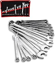 Jogo de Chave Combinada Profissional, Chaves Fixas e Estrela em Aço Cromo-Vanádio, Conjunto 8-24mm, 14 Peças, Ferramentas Automotivas e Manutenção (14 Peças)