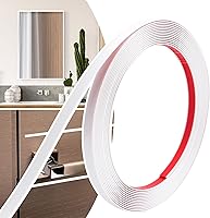 Vista 1 de 0.39in × 20 pies de moldura de pared pelar y pegar - Moldura flexible autoadhesiva para paredes, bordes, marcos, marcos de ventanas, azulejos