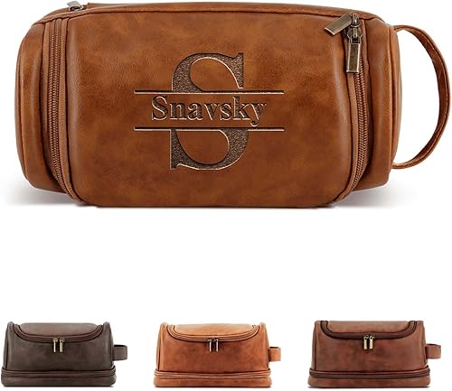 Neceser de cuero personalizado para hombres, bolsa de viaje hecha a mano para marido, novio, papá, cumpleaños, aniversario, boda, padrinos de boda, disponible en Yaxa Costa Rica