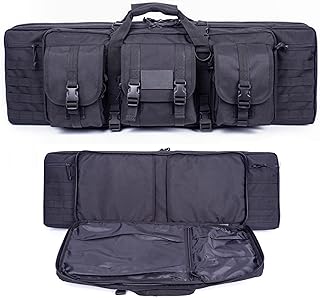 ZAANU Estuches para Rifles, Bolsa Doble para Rifles, Bolsas para Armas Acolchadas Suaves, Bolsa táctica Larga para Rifles, Estuche para Pistola con Doble carabina, Mochila con Correa par