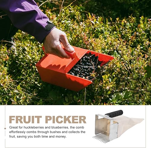 Miniatura 3 de Herramienta portátil para recoger arándanos con asa, rastrillo de bayas ligero para una eficiencia eficiente de arándanos, arándanos y más