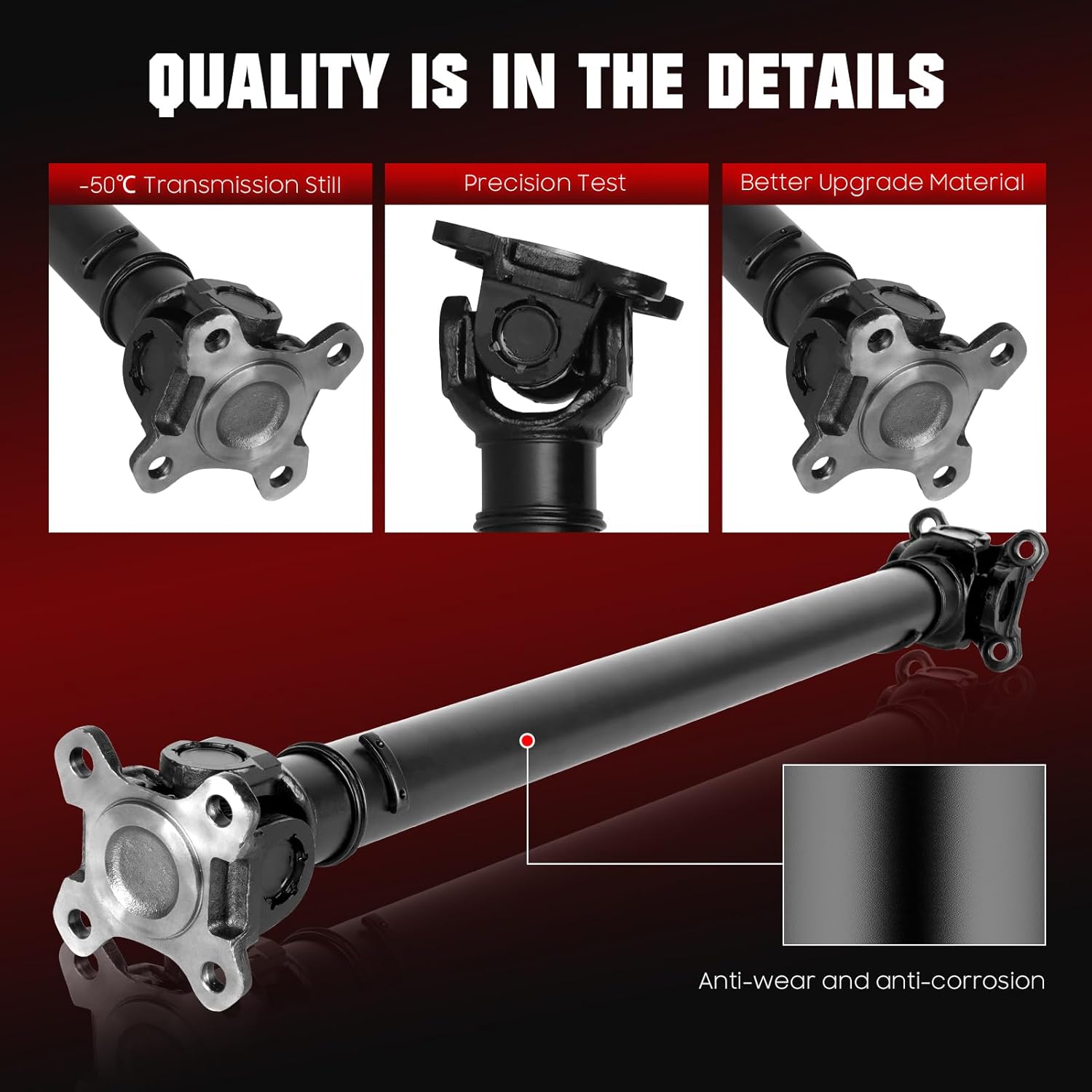 TadaMark Front Complete Drive Shaft Assembly Propeller Shaft for BMW 325xi 2.5L 2001-2005, 330xi 3.0L 2001-2004, for BMW X3 2.5L 3.0L 2004-2010 Only fit AWD Automatic trans 5L40-E for 2620750296