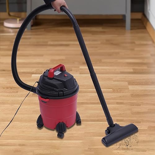 Miniatura 7 de Aspiradora 3 en 1 en seco, aspiradora de tienda húmedaseca de 4 galones con ruedas universales y mango portátil para lugar de trabajo, garaje,