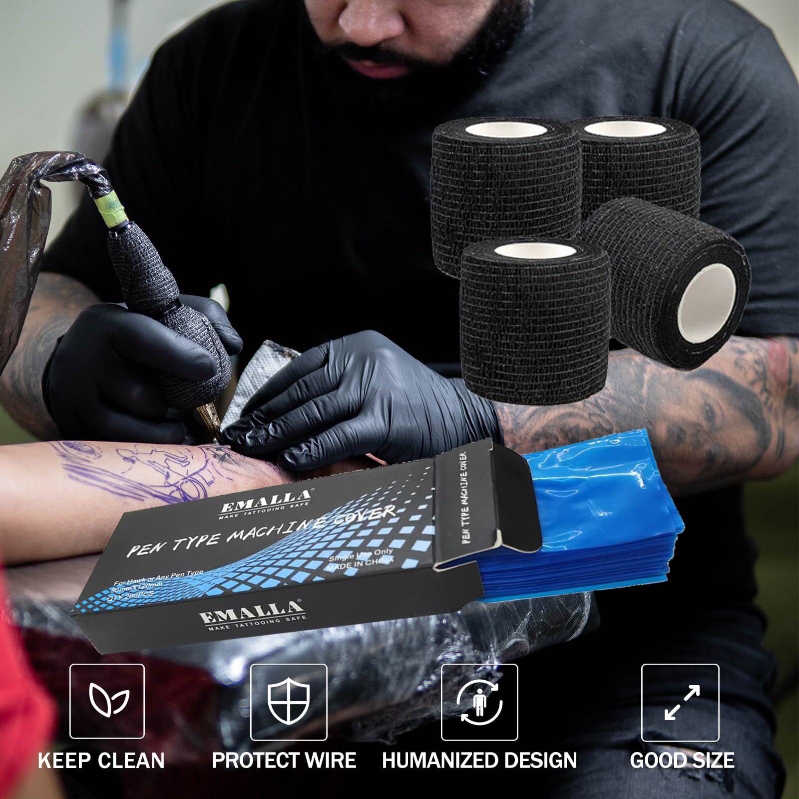 AMERICAN タトゥーマシンとグリップ4個 AMERICAN タトゥーマシンとグリップ4個 AMERICAN タトゥーマシンと