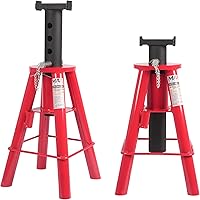 Maxority 10 Ton (20,000 lbs) Heavy-Duty Pin-Type Adjustable Jack Stands for Trucks & Equipment, 1 Pair
