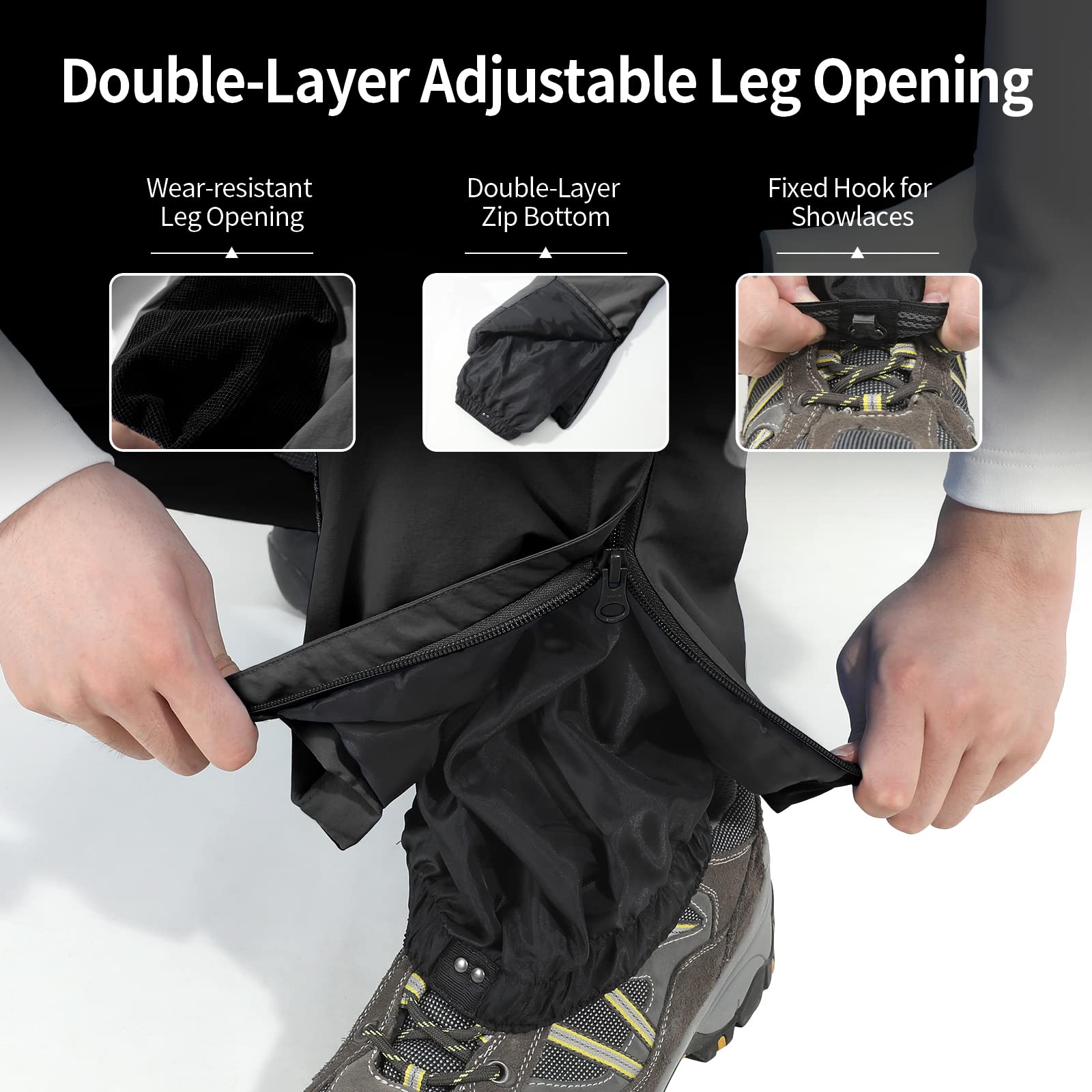 aoli ray Pantalon de Ski Homme Imperméable avec Bretelles Amovibles Pantalon de Snowboard Sangle Réglable Coupe l'hiver